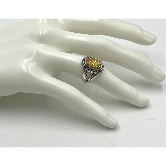 Carolyn Pollack Designer Vintage Relios Desert Scene Sterling 925 Ring Sz 7.5 - Picture 7 of 12